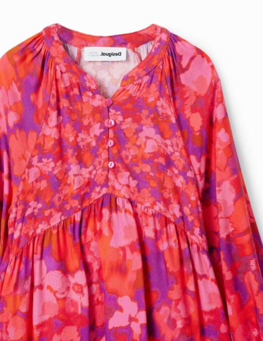 Enfant Desigual Robes | Robe Imprimee Fleurs