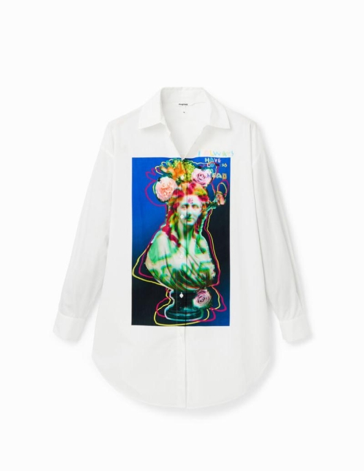 Femme Desigual Chemises Et Blouses | Chemise Oversize Buste