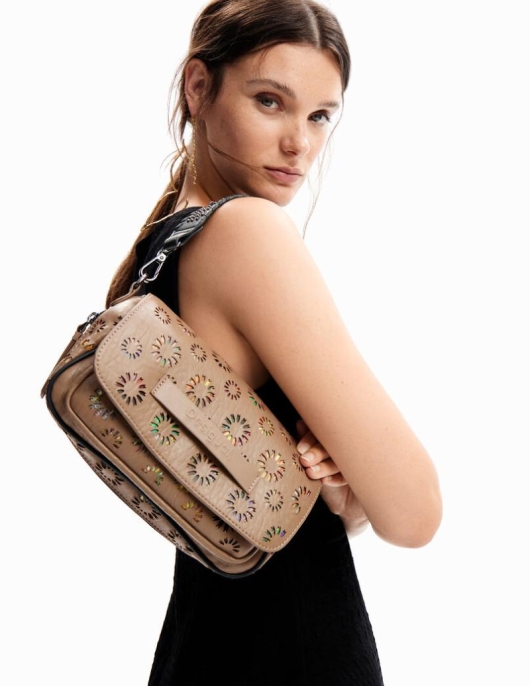 Femme Desigual Sacs | Sac À BandouliÈRe Moyen Estampe