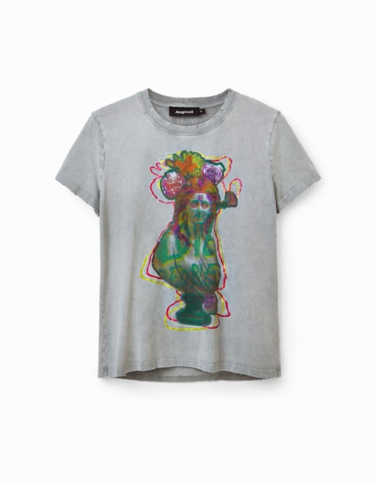 Femme Desigual T-Shirts | T-Shirt Manches Courtes Buste