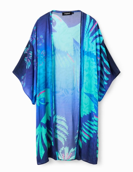 Femme Desigual Maillots De Bain Et Beachwear | Kimono Ouvert Tropical