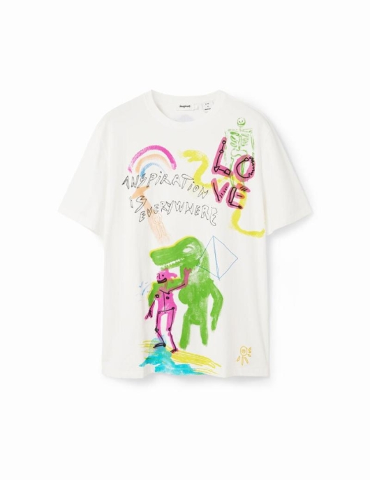 Homme Desigual T-shirts Et Polos | T-Shirt Illustrations Arty