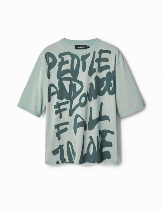 Homme Desigual T-shirts Et Polos | T-Shirt Oversize Message