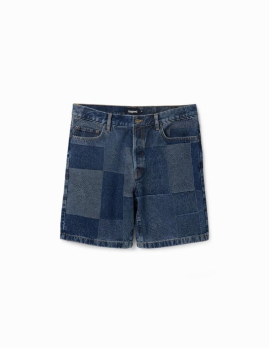 Homme Desigual Jeans Et Pantalons | Jean Court Jacquard Patchwork