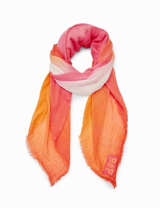 Femme Desigual Châles | Foulard Rectangulaire Tie And Dye Degrade