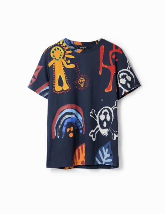 Homme Desigual T-shirts Et Polos | T-Shirt Dessins Arty