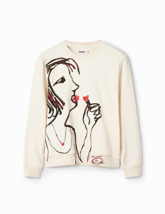 Femme Desigual Pulls | Sweat-Shirt Illustration Arty