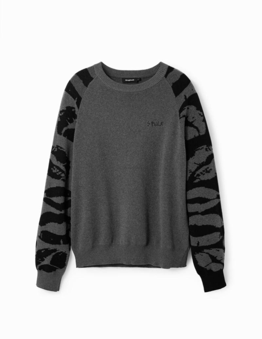 Homme Desigual Pulls Et Sweat-shirts | Pull Jacquard Animal Print