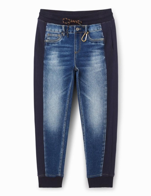 Homme Desigual Jeans Et Pantalons | Pantalon Jogger En Jean Hybride