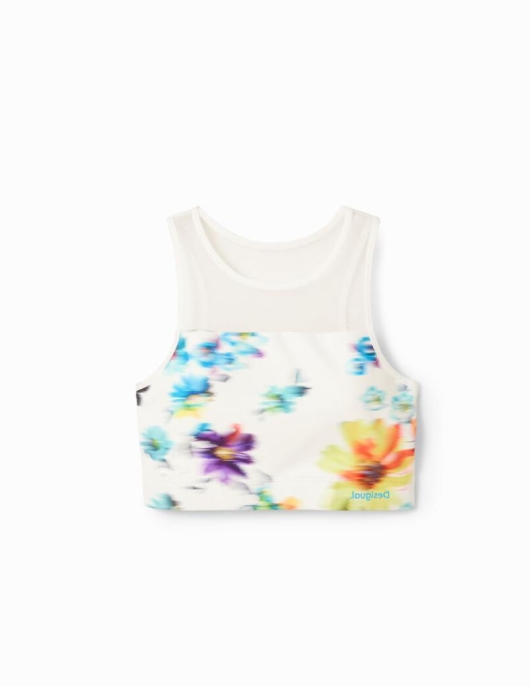 Femme Desigual T-Shirts | Haut De Sport Fleurs