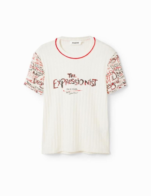 Femme Desigual T-Shirts | T-Shirt Texture Messages