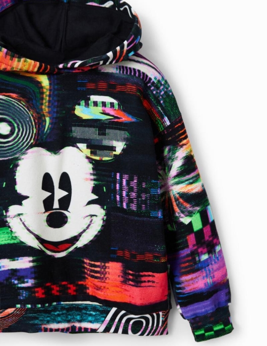 Enfant Desigual Pulls Et Sweats | Sweat-Shirt Glitch Mickey Mouse